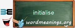 WordMeaning blackboard for initialise